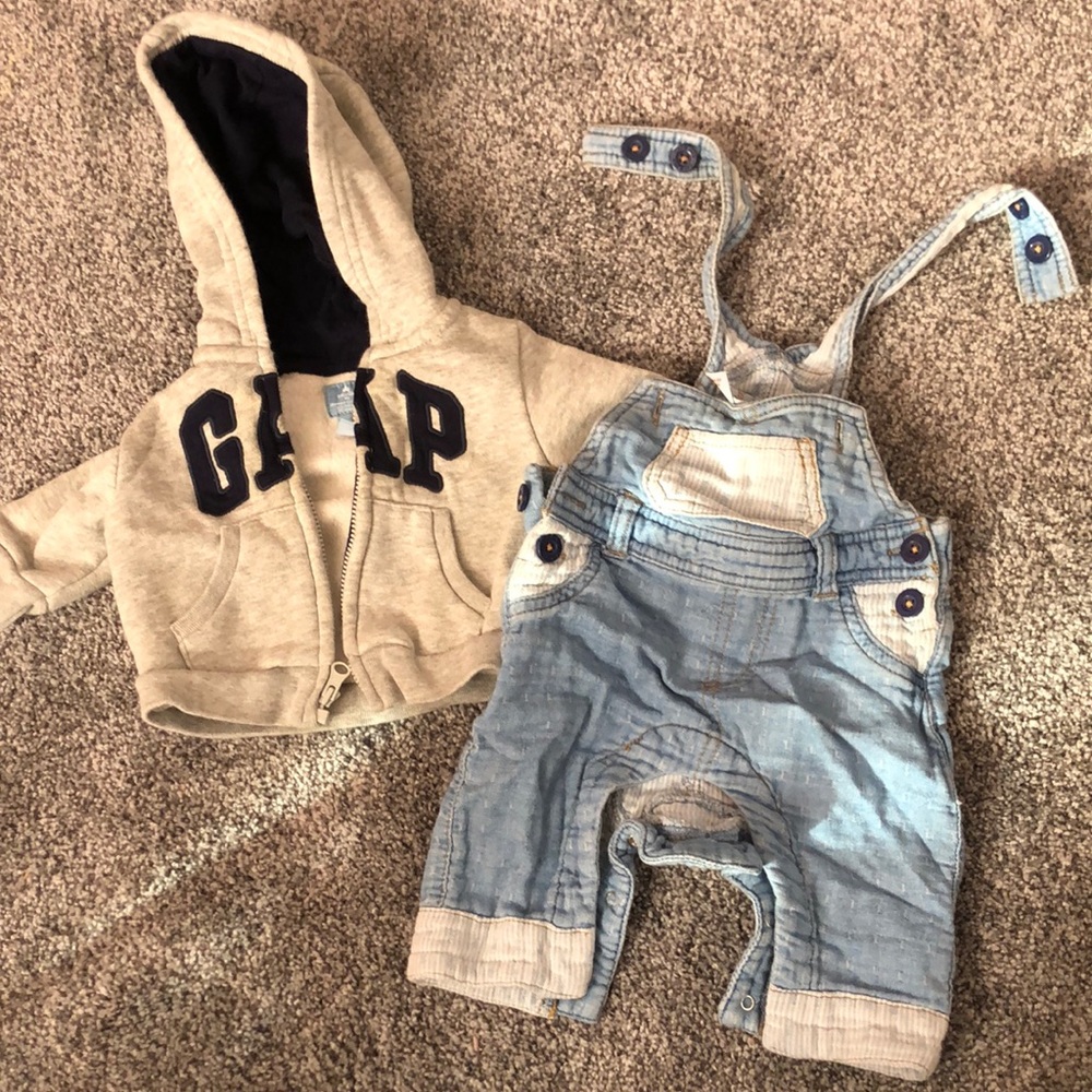 0-3M Baby Boy Overalls and Jacket